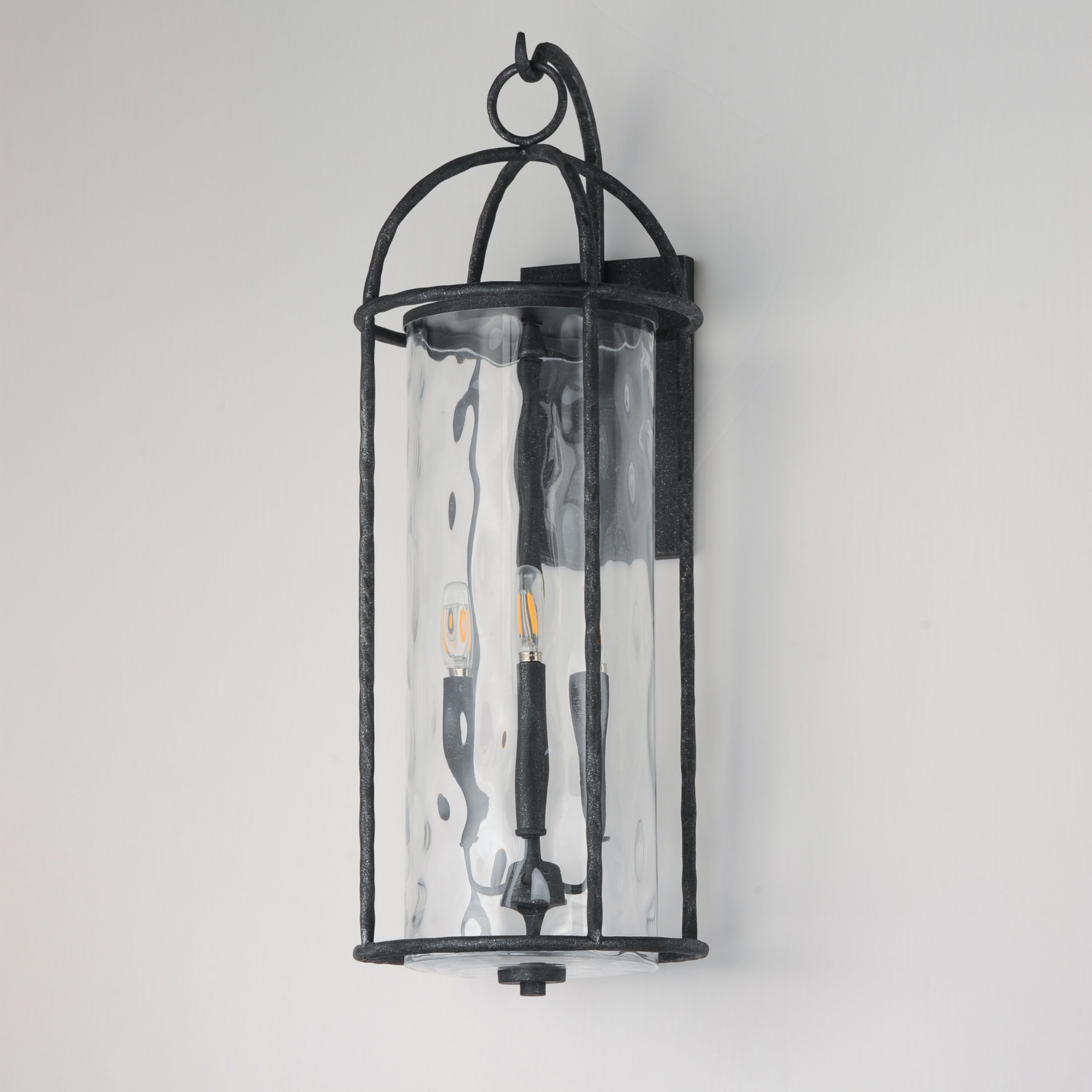 Del Mar 3 Light 30 inch Blacksmith Outdoor Wall Mount in Water