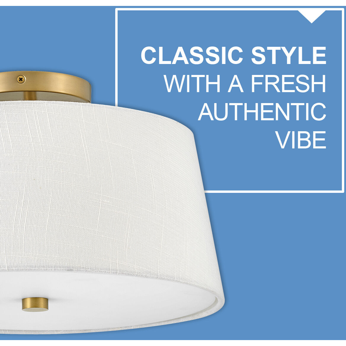 Beale LED 14 inch Lacquered Brass Foyer Light Ceiling Light, Flush Mount