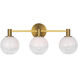 Sean Lavin Torian 3 Light 24 inch Burnished Brass Bath Vanity Wall Light