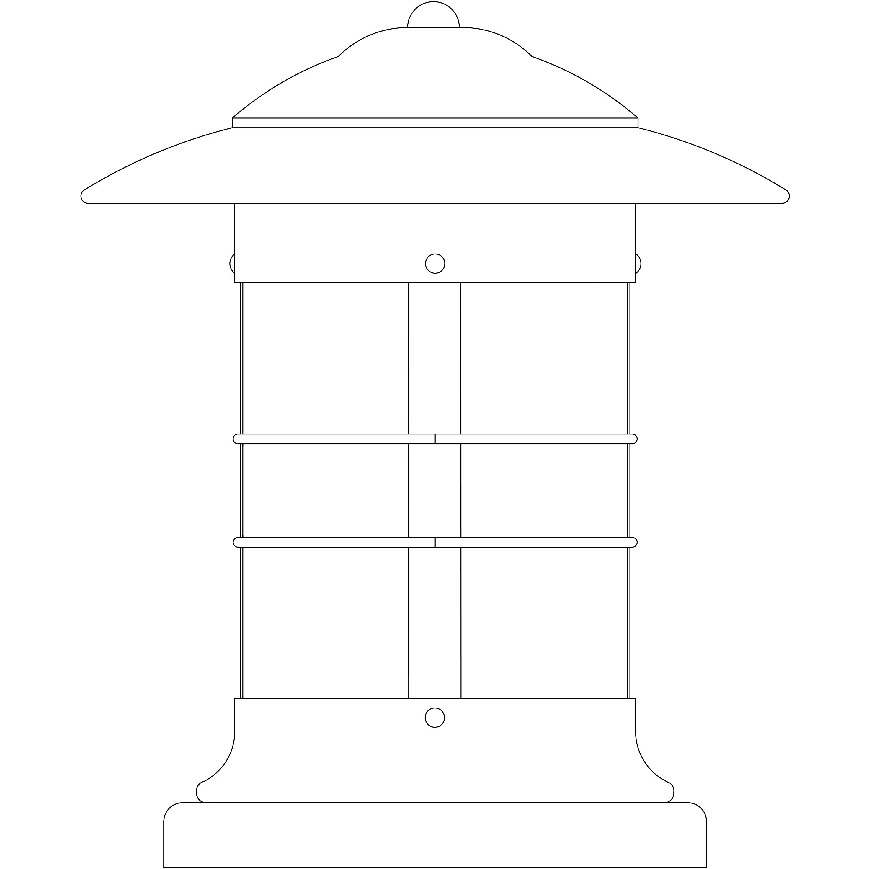 Newport 1 Light 16.75 inch Raw Copper Column Mount in White Opalescent