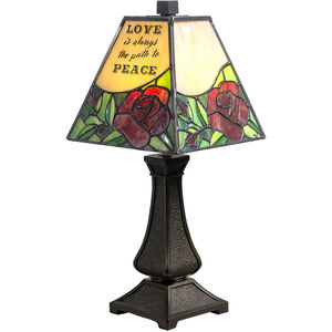Inspirational LED Rose 15 inch 1.00 watt Antique Bronze Accent Lamp Portable Light