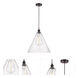 Edison Cone LED 16 inch Oil Rubbed Bronze Pendant Ceiling Light in Seedy Glass