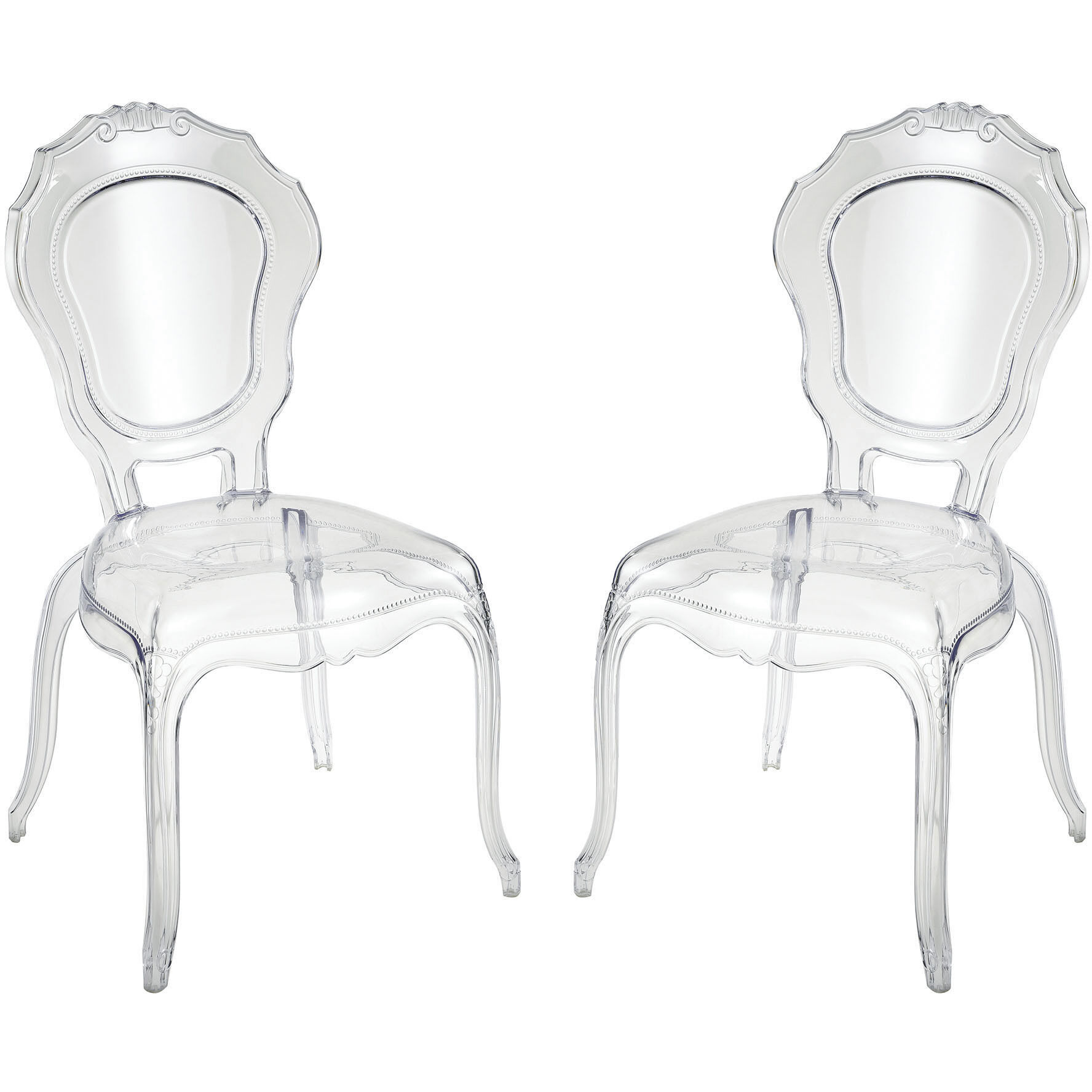 Vie En Rose Clear Chair, Set of 2