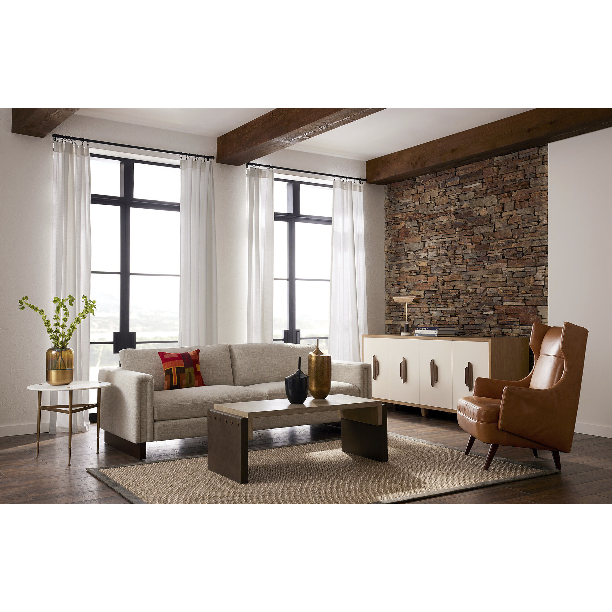 Lansing 19 inch 60.00 watt Vintage Brass Lamp Portable Light