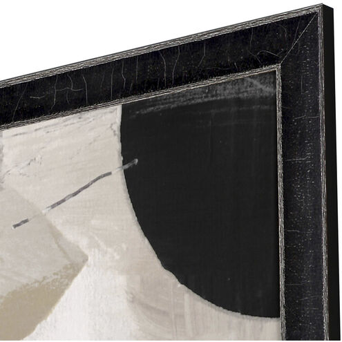 Abstract Black and Gray and Neutral and White Framed Art