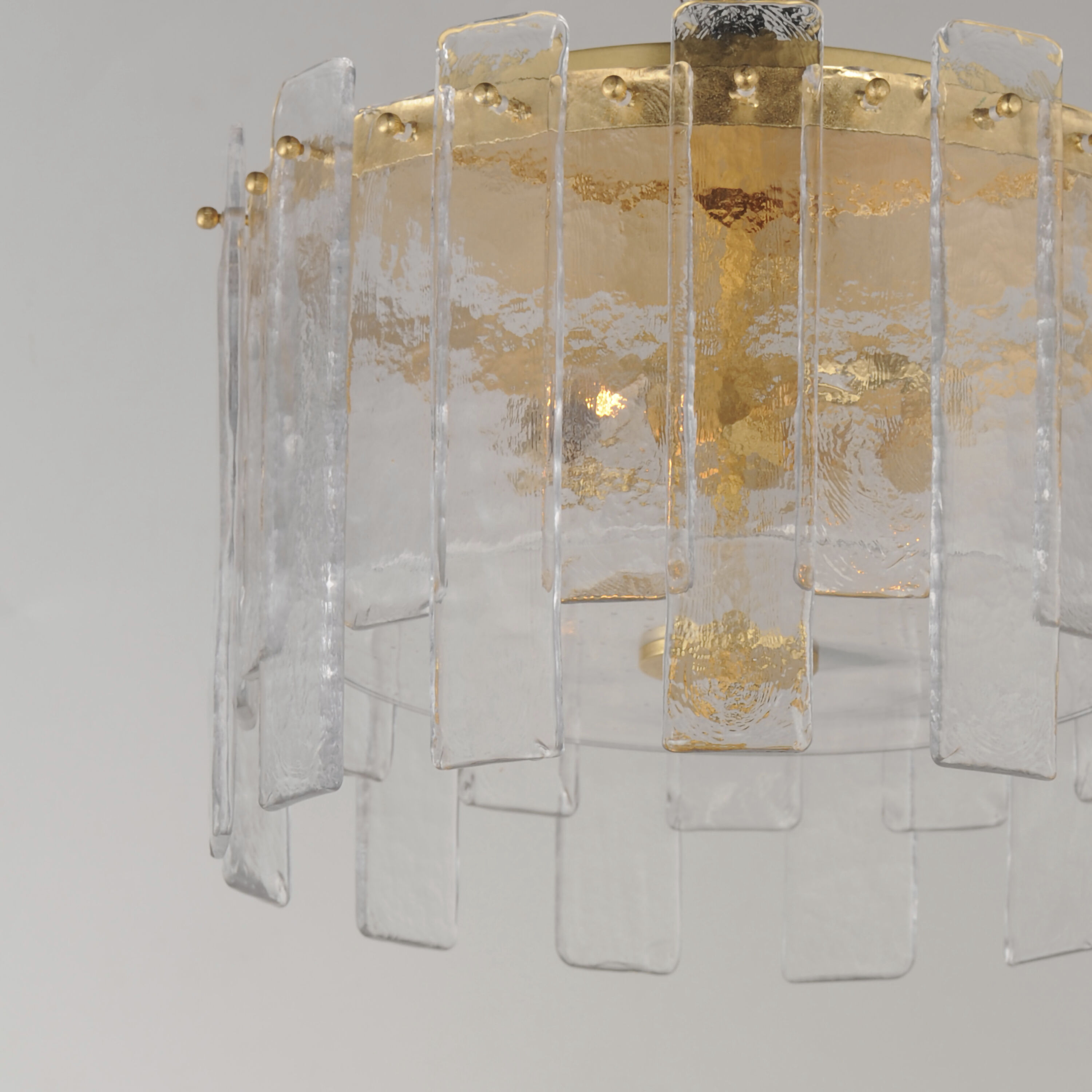 Warren 2 Light 14.5 inch Gold Leaf Flush Mount Ceiling Light