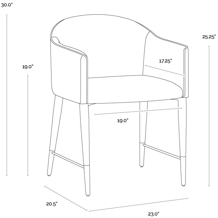 Kylin Dillon Cream / Bravo Ash Dining Armchair