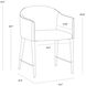 Kylin Dillon Cream / Bravo Ash Dining Armchair