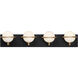 Revolve LED 27.25 inch Black and Gold Bath Vanity Wall Light