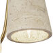 Alora Mood Bromley 1 Light 5 inch Brushed Gold and Travertine Wall/Vanity Light Wall Light