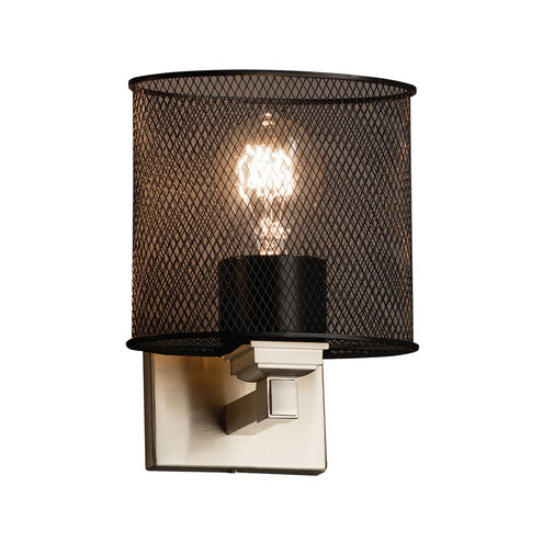 Wire Mesh 1 Light 7 inch Brushed Nickel ADA Wall Sconce Wall Light