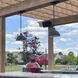 Foundry Dome 1 Light 16 inch Textured Black with Brass Outdoor Pendant Barn Light