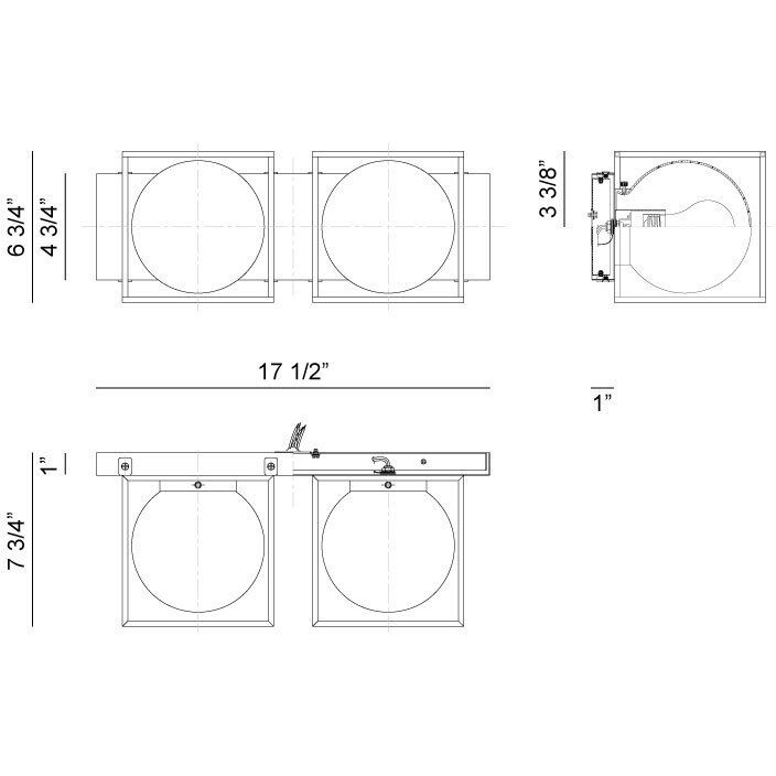 Squircle Wall Sconce Wall Light in Chrome