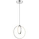 Rimmy LED 12 inch Chrome Pendant Ceiling Light