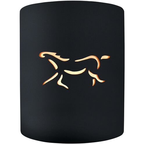 Sun Dagger 1 Light 8 inch Gloss Black and Matte White Wall Sconce Wall Light