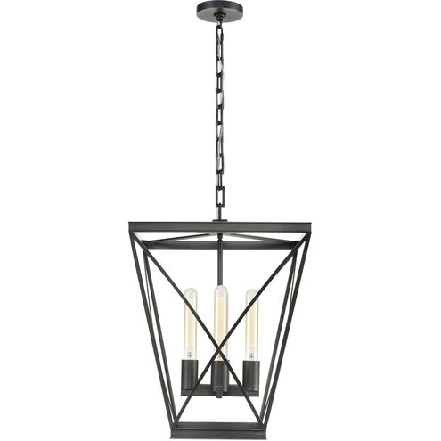Lattice 4 Light 16.5 inch Urban Bronze Pendant Ceiling Light