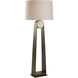 Emmons 54 inch 60.00 watt White/Cream and Brown Floor Lamp Portable Light