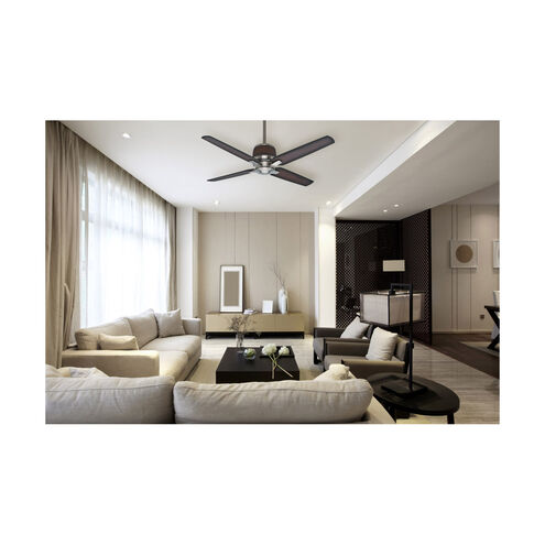 Aris 54 inch Brushed Nickel with Mayse, Mayse Blades Ceiling Fan