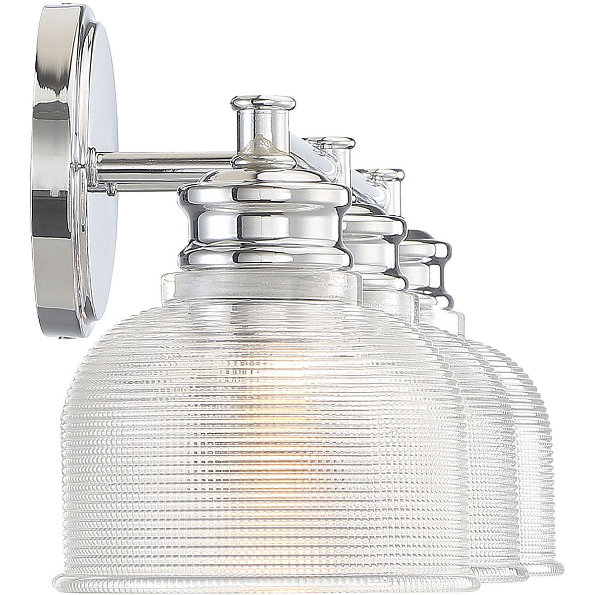 Transitional 3 Light 24.25 inch Chrome Bathroom Vanity Light Wall Light