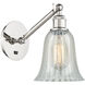 Ballston Hanover LED 6.25 inch Polished Nickel Sconce Wall Light in Mouchette Glass