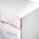 Gianas Designer White with Multicolor and Champagne Gold Cabinet