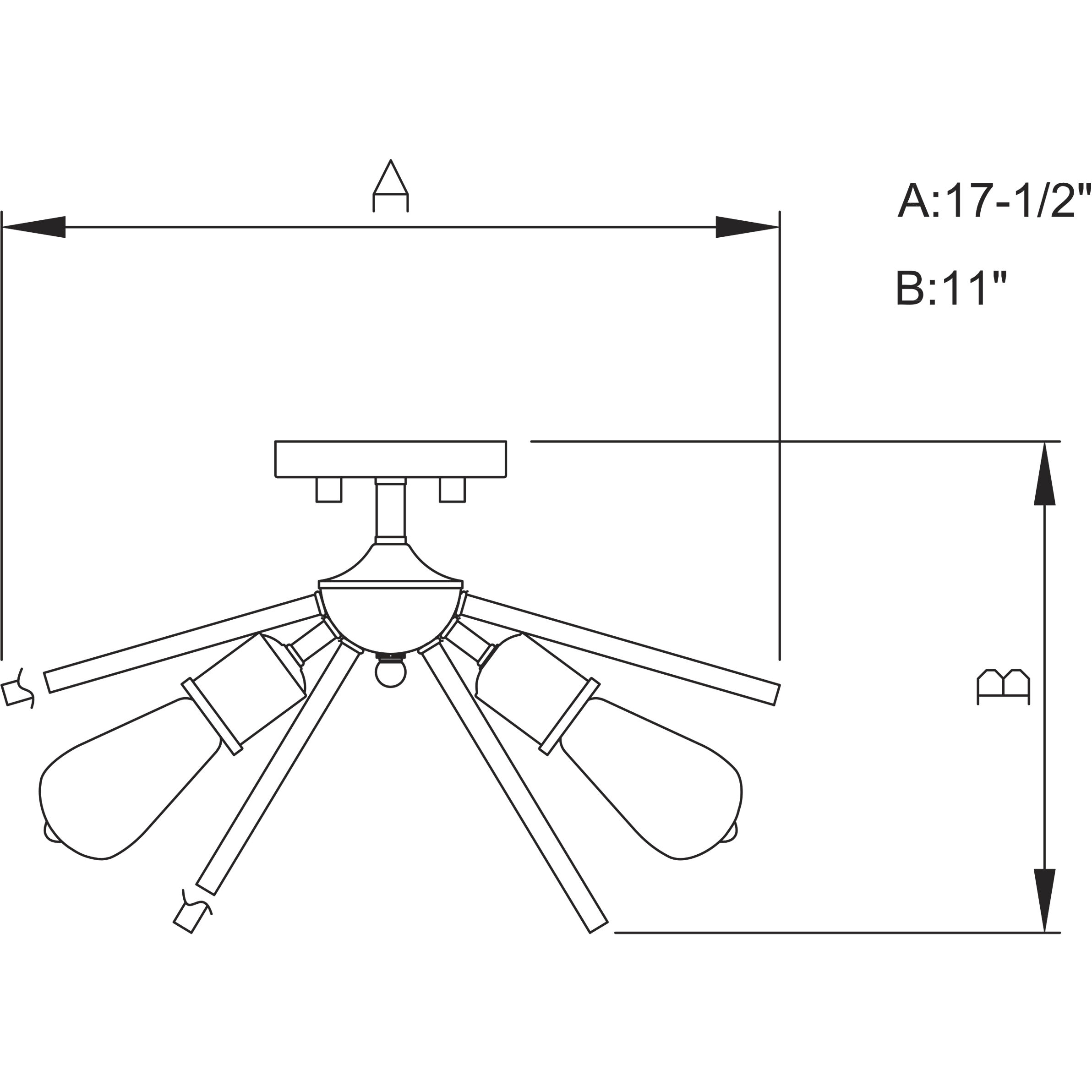 Estelle LED 17 inch Polished Nickel Semi-Flush Mount Ceiling Light