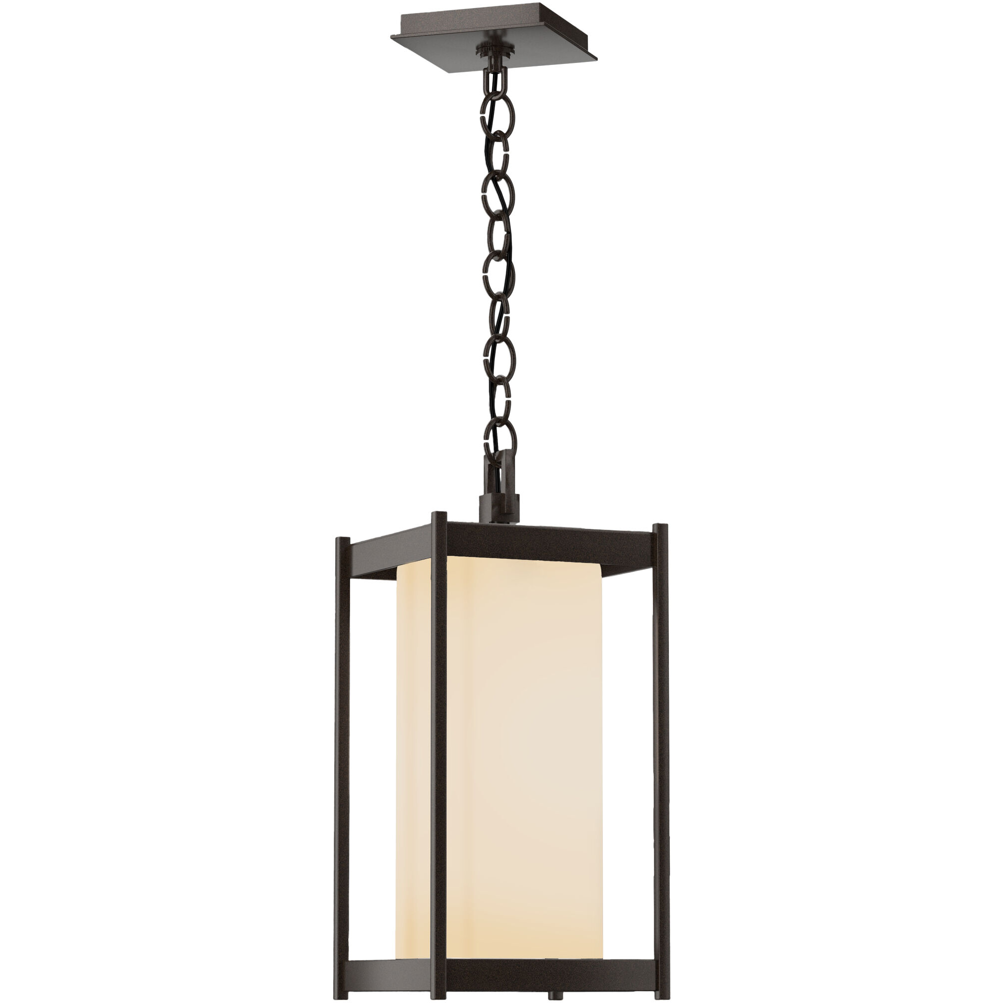 Cela 1 Light 8 inch Coastal Bronze Outdoor Lantern in Opal, Large