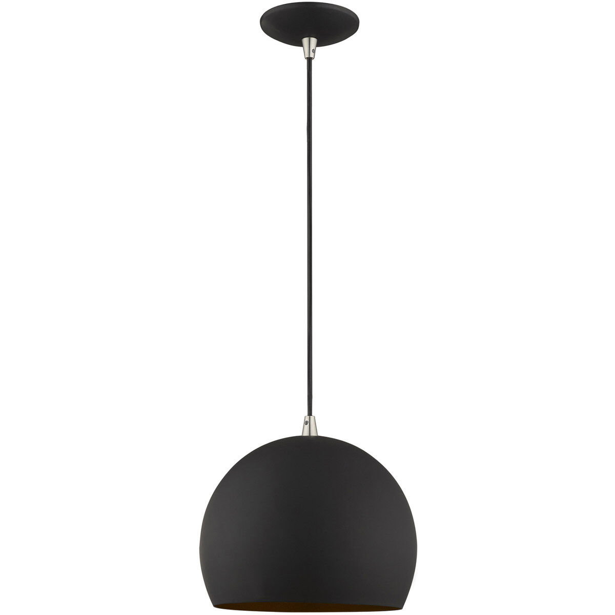 Allison 1 Light 10 inch Black Mini Pendant Ceiling Light