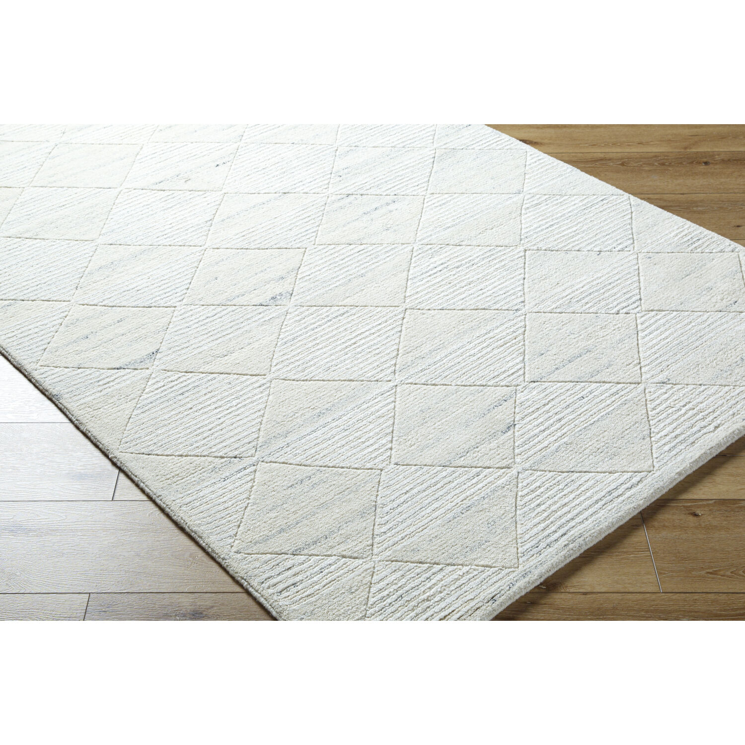 Gina 120 X 96 inch Ivory / Black Handmade Rug in 8 x 10