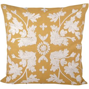 Dori Tusca 20 inch Crema with Ochre Pillow, Cover Only