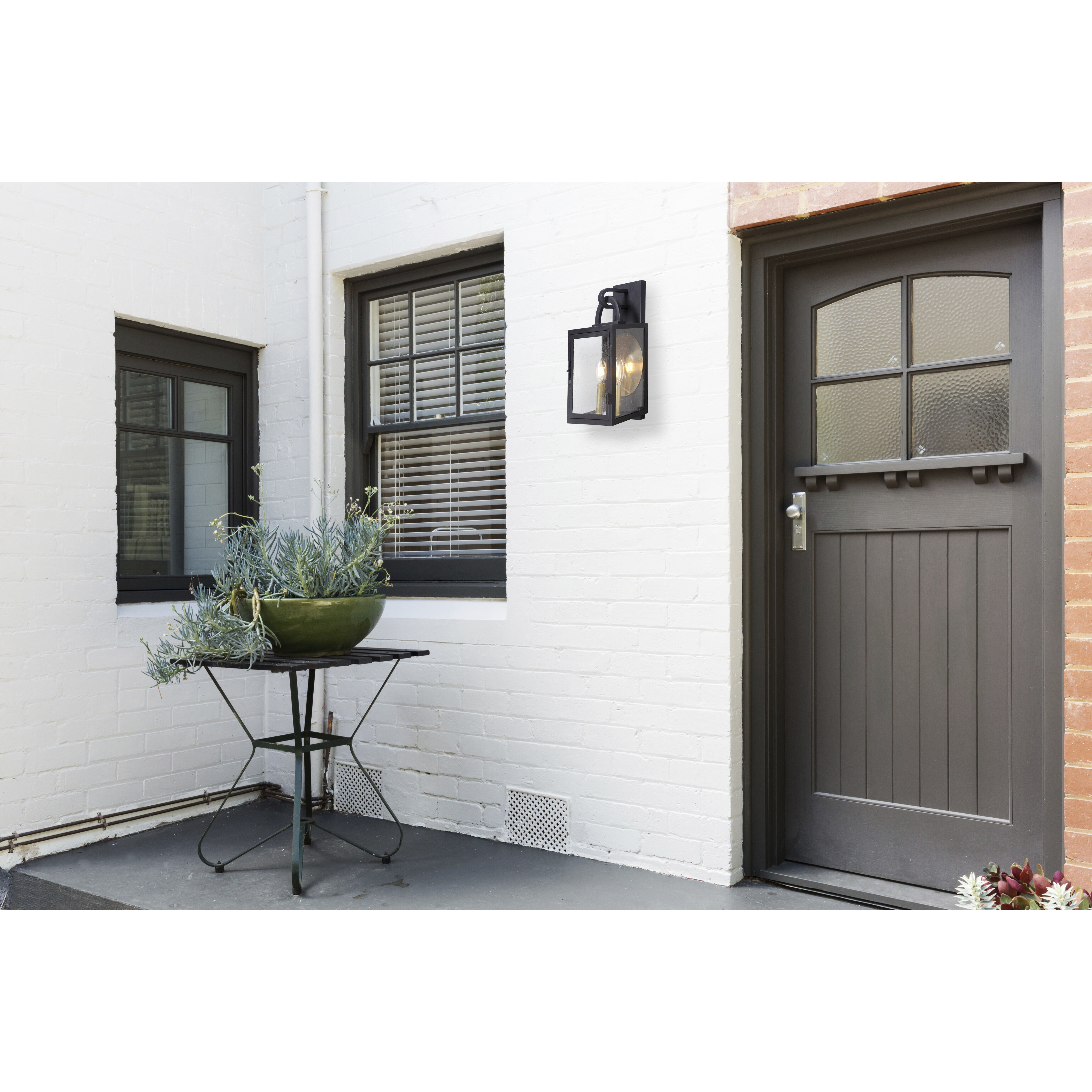 Neighborhood Wolford 1 Light 15 inch Textured Black Outdoor Wall Mount, Small