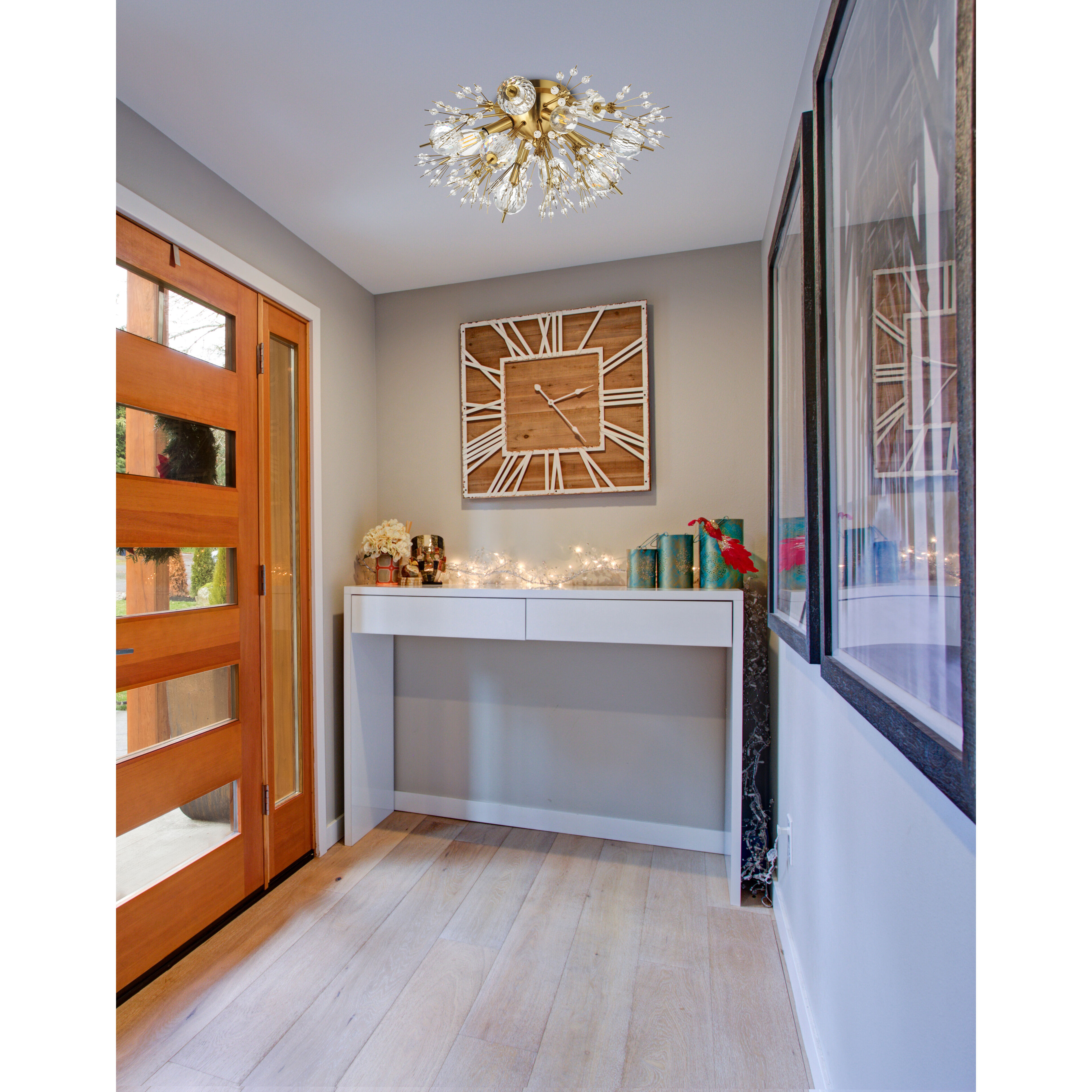 Vera 4 Light 14 inch Gold Wall Sconce Wall Light, can be Flush Mounted