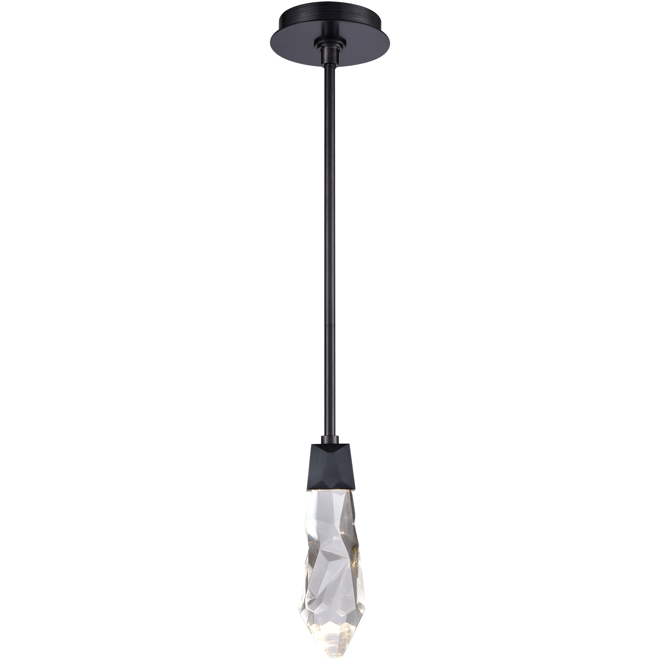 Angelus 1 Light 5.5 inch Satin Brushed Black Mini Pendant Ceiling Light