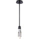 Angelus 1 Light 5.5 inch Satin Brushed Black Mini Pendant Ceiling Light