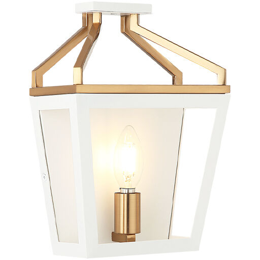 Mavonshire 1 Light 8 inch White and Aged Gold Brass Wall Sconce Wall Light