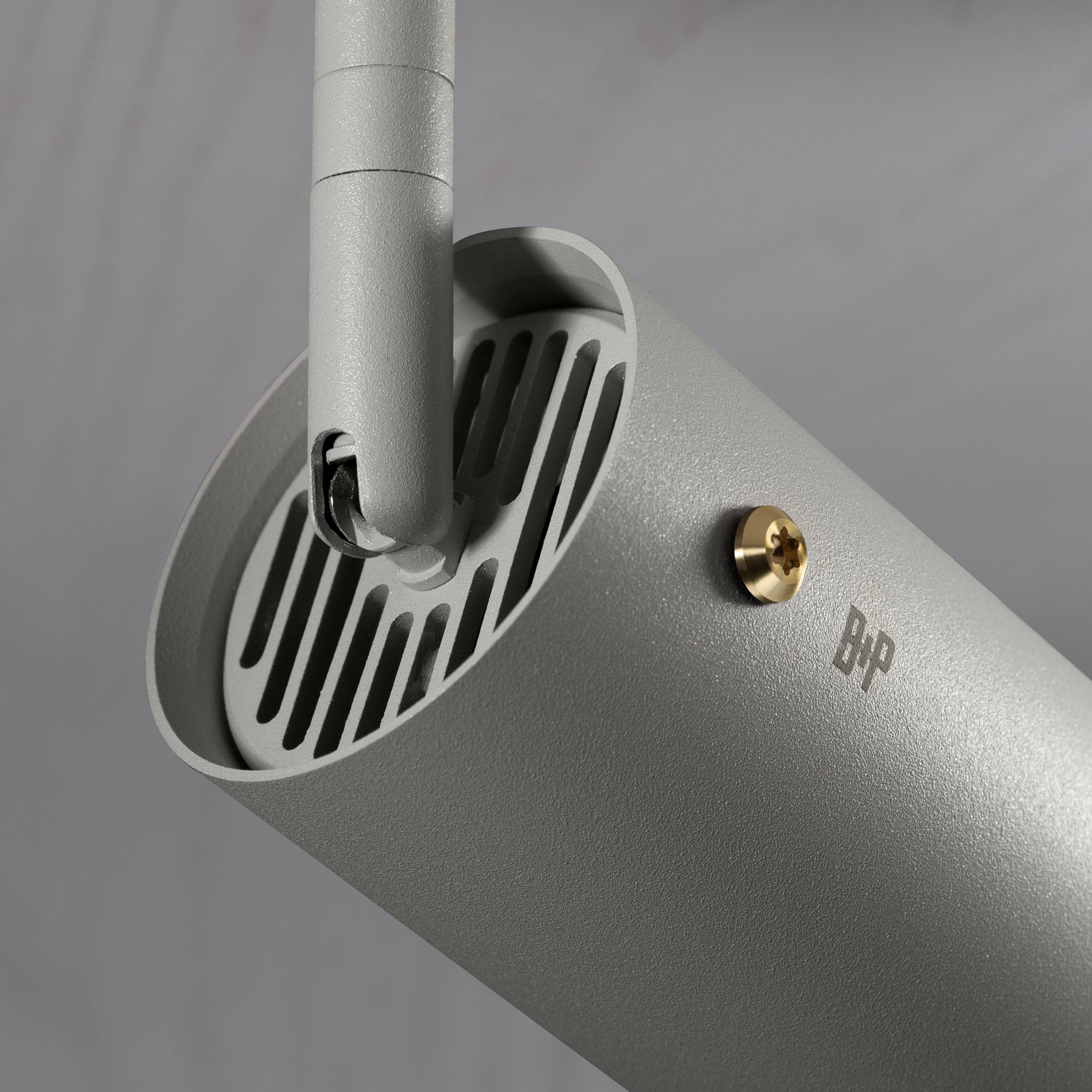 Exhaust Track 1 Light 110-120 Stone / Brass Spotlight Ceiling Light