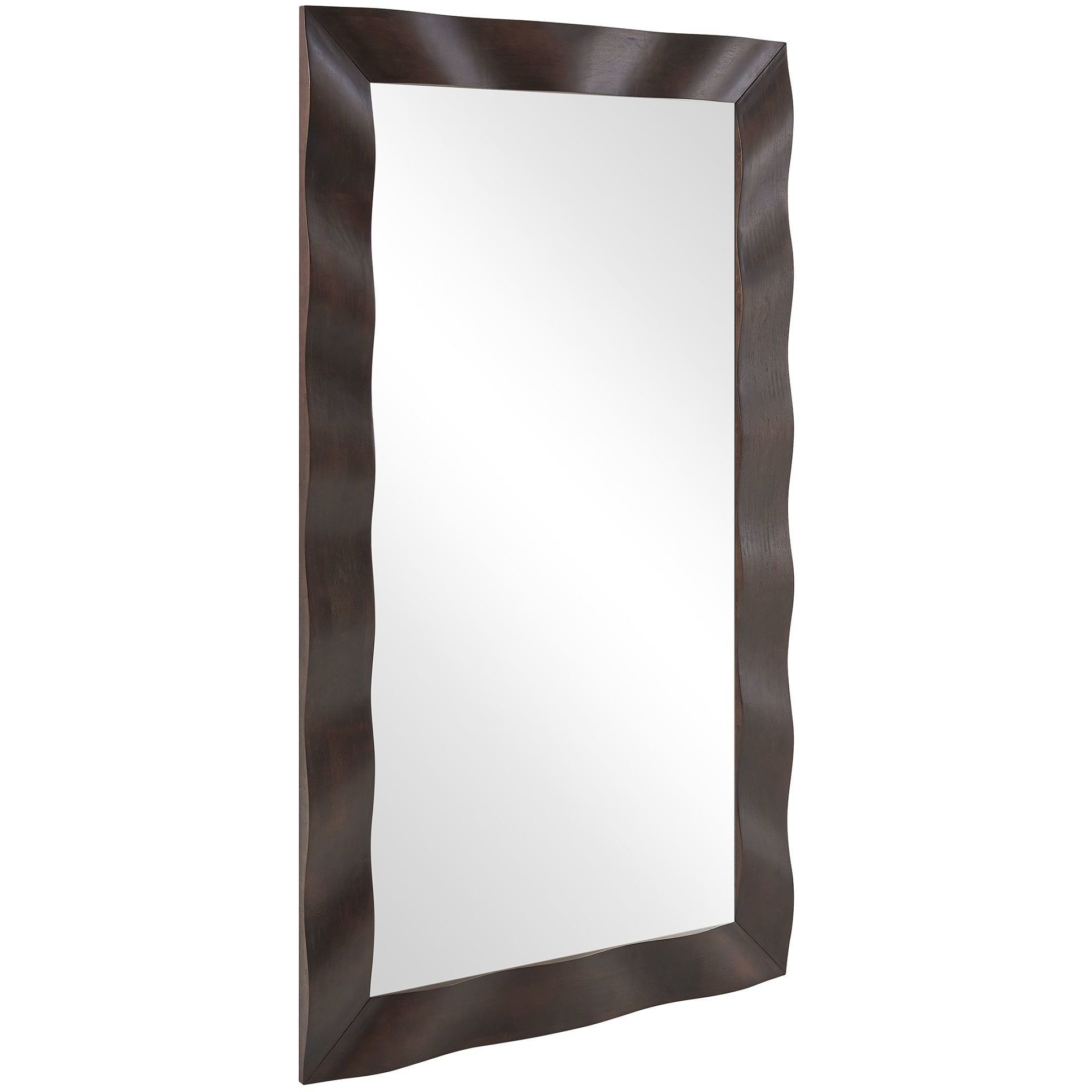 Wrinkle 69.63 X 39.63 inch Dark Walnut Mirror