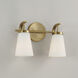 Drake 2 Light 14 inch Aged Brass Vanity Light Wall Light