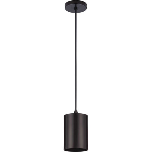 CYL RNDS 1 Light 5 inch Antique Bronze Outdoor Pendant