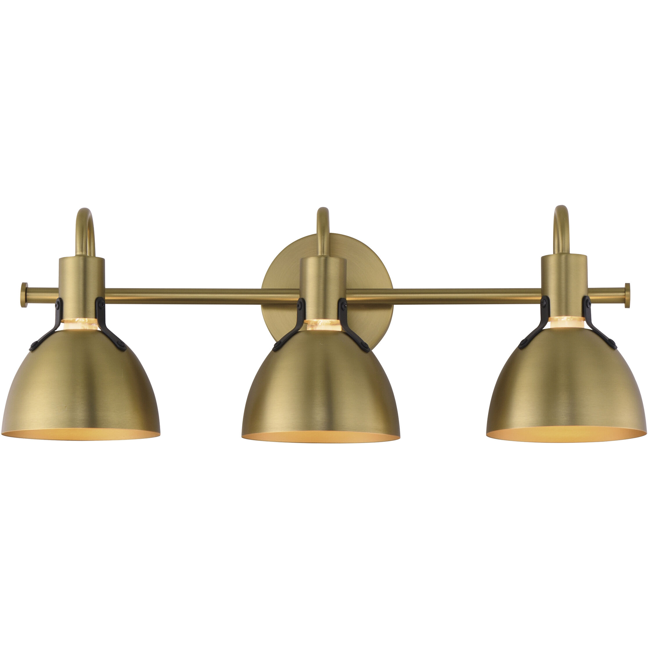 Dusk 3 Light 24 inch Satin Brass Bath Vanity Wall Light