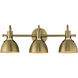 Dusk 3 Light 24 inch Satin Brass Bath Vanity Wall Light