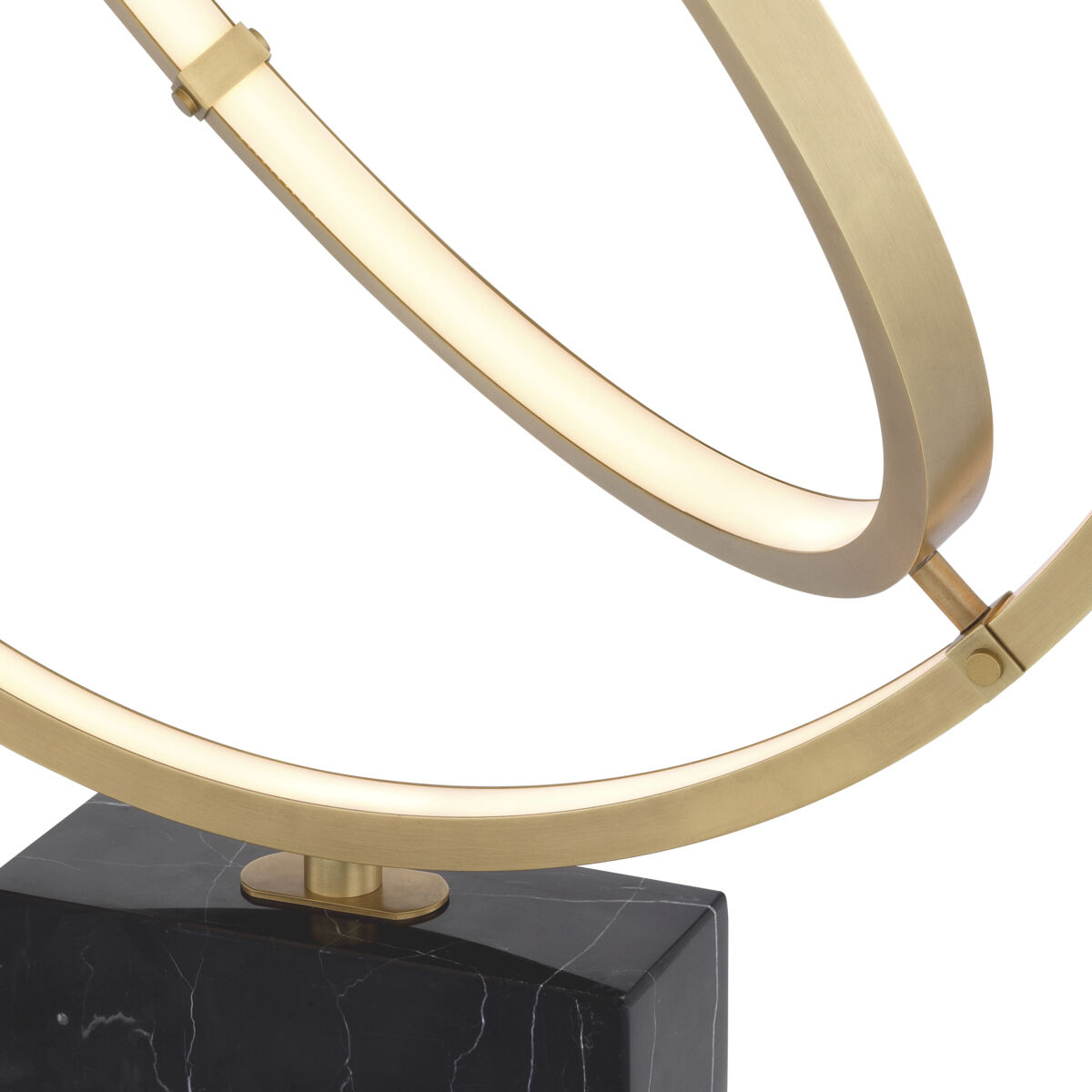 Cassini 31.1 inch Antique Brass with Black Marble Base Table Lamp Portable Light