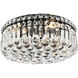 Maxime 5 Light 16 inch Black and Clear Flush Mount Ceiling Light