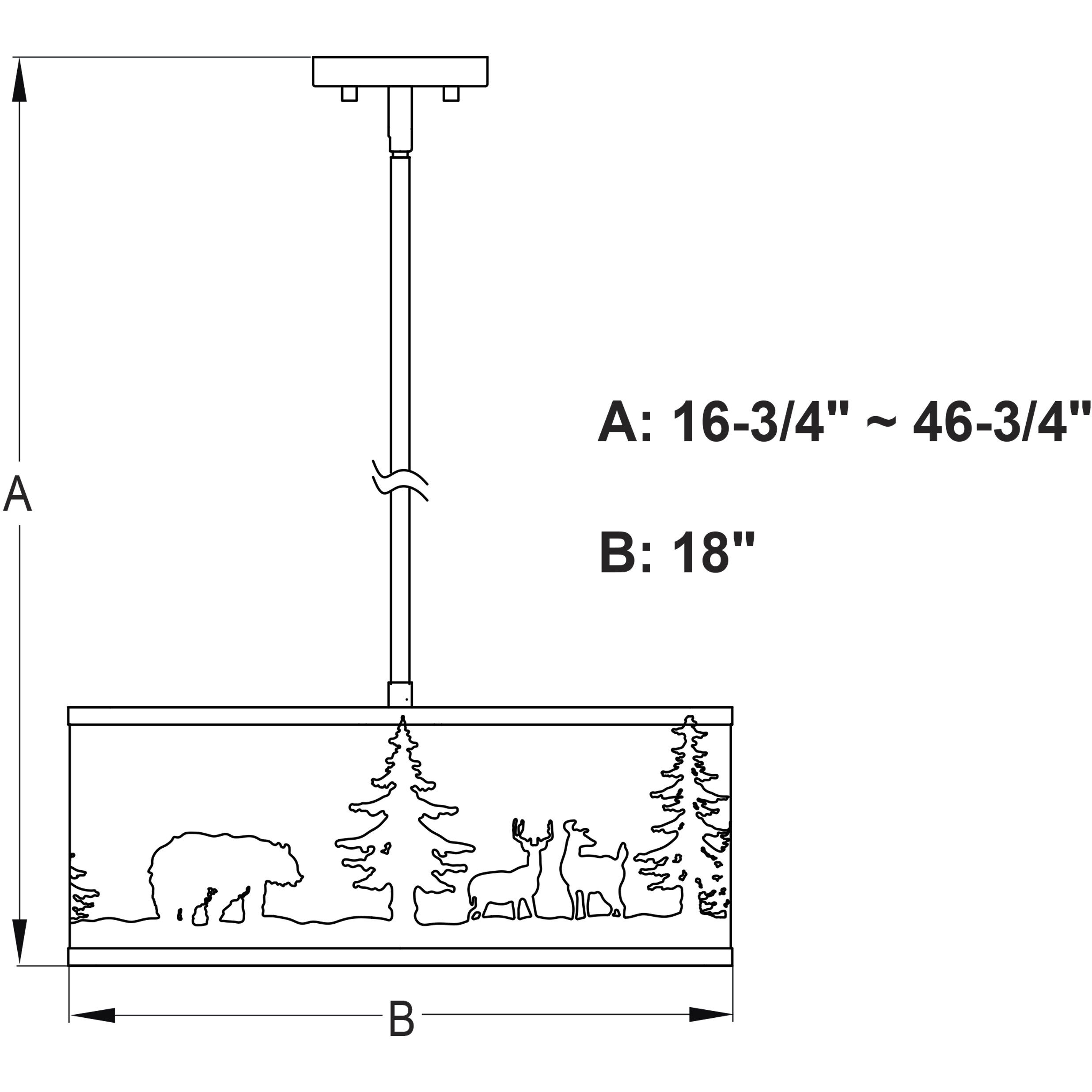 Acadia LED 18 inch Bronze Pendant Ceiling Light