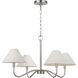 Drew & Jonathan Eldon 4 Light 8 inch Brushed Nickel Chandelier Ceiling Light, Medium