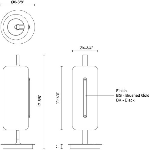 Hilo 17.63 inch 9 watt Black Table Lamp Portable Light