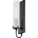 Ryden 1 Light 4.5 inch Black Sconce Wall Light in Etched White