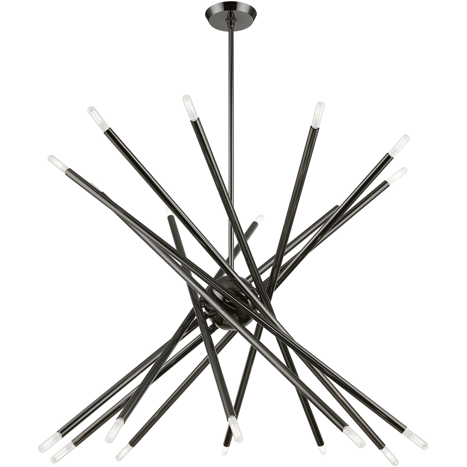 Soho 20 Light 38 inch Black Chrome Chandelier Ceiling Light, Large
