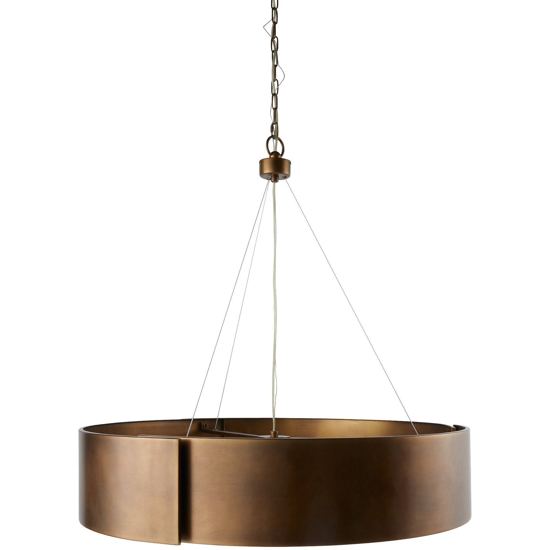 Dante 5 Light 35 inch Antique Brass Chandelier Ceiling Light, Medium