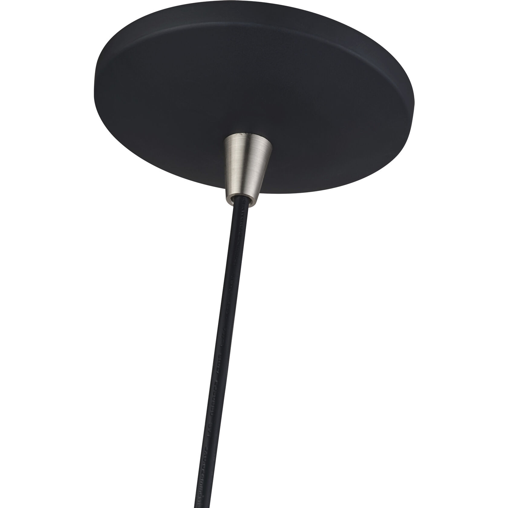 Bolita 8 inch Black with Brushed Nickel Accents Pendant Ceiling Light